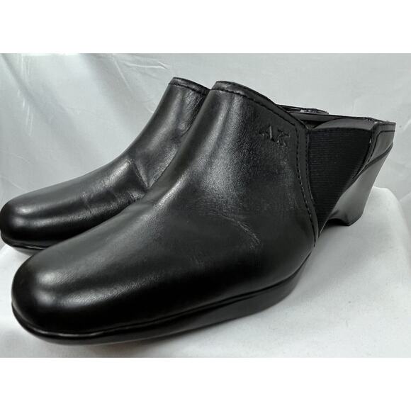 Anne Klein Shoes - Anne Klein Black Iflex AK Herrald Mule Shoes Leather Upper AK Size 7.5 M